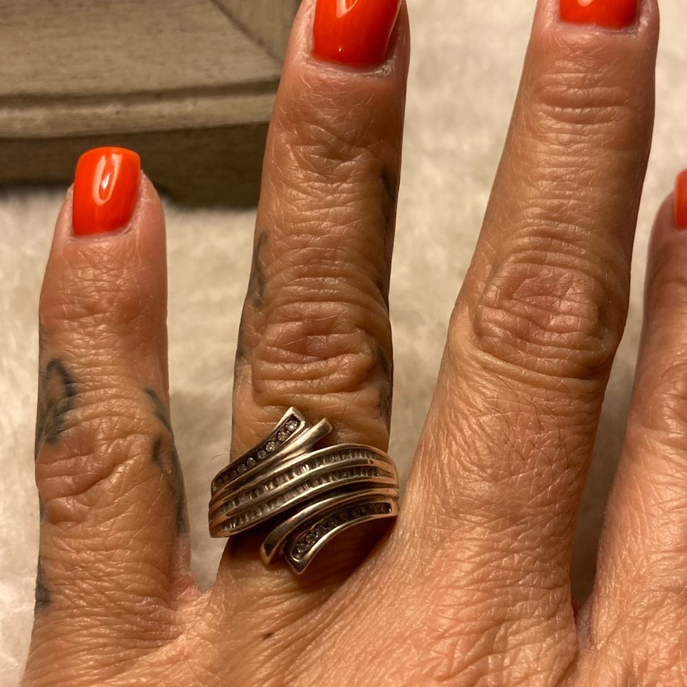 Diamond 925 Silver Size 5 Ring